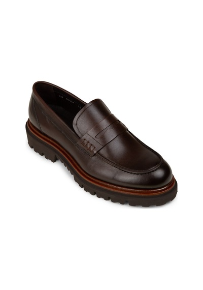 Deery Erkek Kahverengi Hakiki Deri Loafer - F6528mkhvp01 Kahverengi