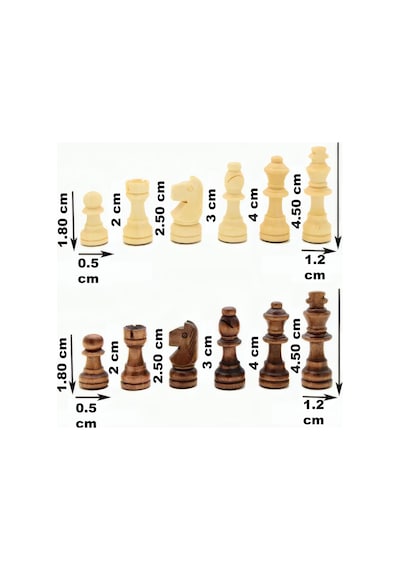 Lüks Ahşap 3ü 1 Arada Satranç Dama Tavla Seti Katlanabilir Kilitli Oyun & Eğlence Takımı 24 Cm Mdl 2