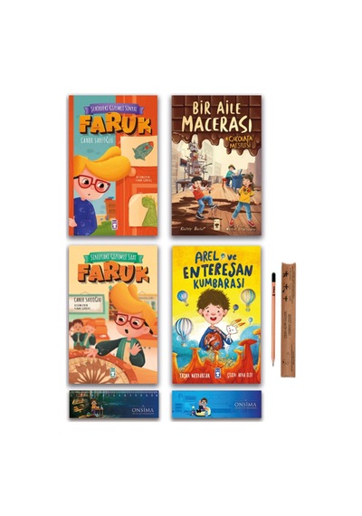 Timaş Çocuk Arel Ve Enteresan Kumbarası - Bir Aile Macerası - Faruk Set 4 Kitap