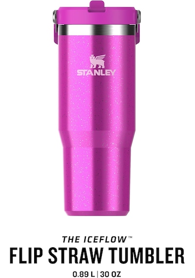Stanley Iceflow Flip Straw Tumbler Pipetli Termos Bardak, 0.89 L, Fuşya