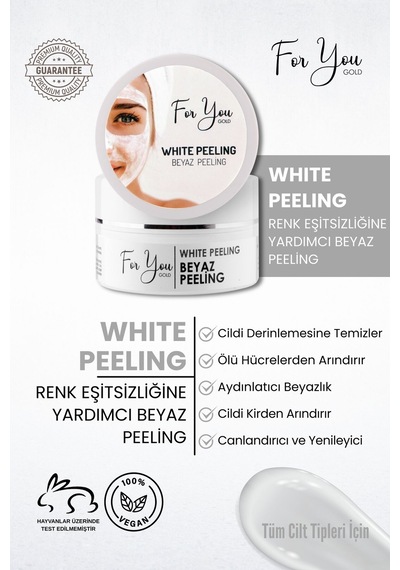 White Peeling Yüz Ve Vücut Peeling Pirinç Peeling Cilt Yenileyici Bakım 100 Ml