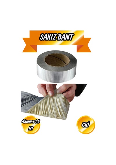 Çatı İzolasyon 48 Mm X 1,5 Mt Su Sızdırmazlık Geçirmez Yalıtım Çamur Boru Sakız Tamir Bant Bandı