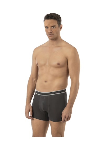 Özkan Underwear Özkan 11226 Erkek %95 Pamuklu Likralı Süprem Kumaş Esnek Rahat Boxer Şort Antrasit
