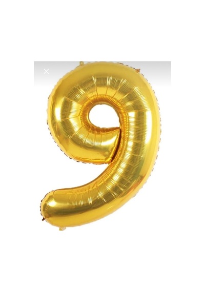 9 Rakam Balon Sarı Gold 34 76 Cm Helyum Uyumlu Uçan Balon Sarı Gold Sarı Gold