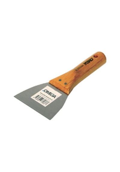 Omega Ahşap Sap Macun Spatulası 10 CM