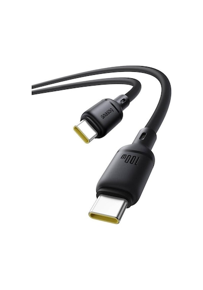 Baseus Silky Series Type-c To Type-c 100w Hızlı Şarj Kablosu 1m - Siyah