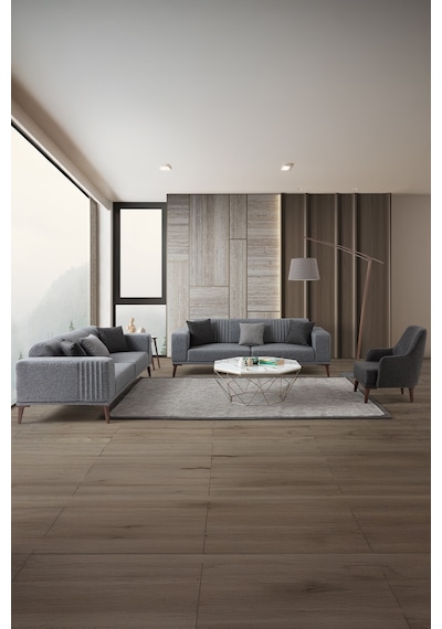 Regnar 3+3+1 Koltuk Takımı Gri Gri