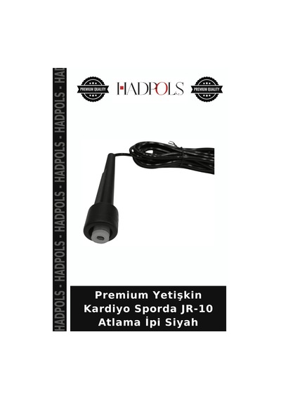 Premium Yetişkin Kardiyo Sporda Jr-10 Atlama İpi Siyah