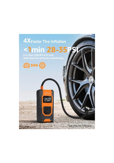 Oto Araç Lastik Şişirme Pompası Ekranlı 160psi Hava Kompresörü Bisiklet Motorsiklet Top Şişirme