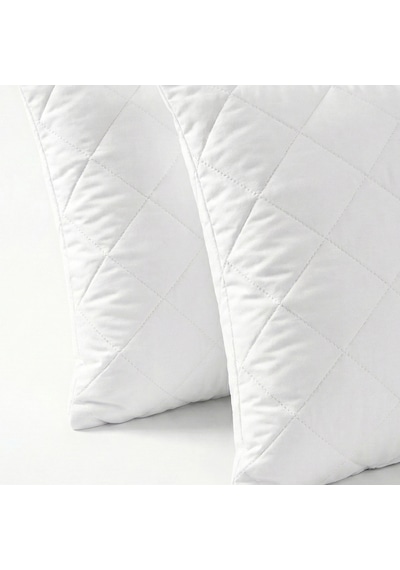 Mavera Life Su Geçirmez Kapitone Yastık Alezi Seti 2 Adet - Fermuarlı Koruyucu Kılıf 50x70 Cm Beyaz