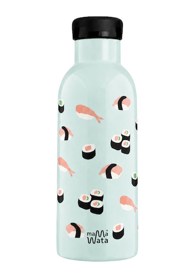 Mamawata Sushi Pipetli Çocuk Termos Matara 470 Ml Paslanmaz Çelik Sızdırmaz Yalıtımlı Suluk Buz Mavi