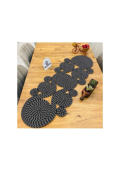 Jüt, Hasır,sarmal Model, Dekoratif Masa Örtüsü, Runner 40x110 Cm, Sehpa Örtüsü, Bohem Tarzı Siyah Beyaz Kırçıl Siyah Beyaz Kırçıl Jüt, Hasır,sarmal Model, Dekoratif Masa Örtüsü, Runner 40x110 Cm, Sehpa Örtüsü, Bohem Tarzı Siyah Beyaz Kırçıl Siyah Beyaz Kırçıl