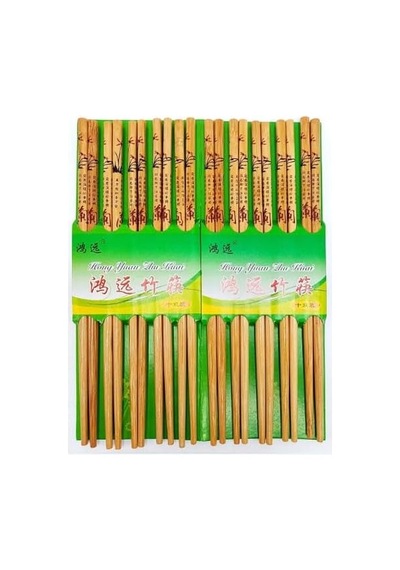 Coverzone Bambu Organik Chopstick Yemek Çubuğu Haşi 10 Çift Uzak Doğu Japon Tip Diğer