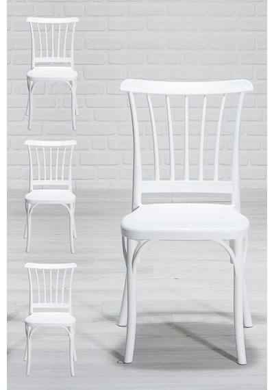 Violet Home Mutfak Sandalyesi 4 Adet - Beyaz Violet Home Mutfak Sandalyesi 4 Adet - Beyaz