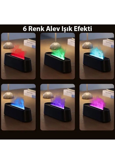 Ezere A3 Ev Ve Ofis İçin Alev Difüzörü Ve Ultrasonik Hava Nemlendici- 5775 Beyaz Gül