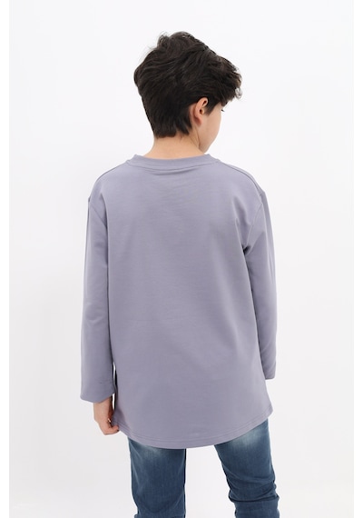 Toontoy Kids Toontoy Erkek Çocuk Baskılı Sweatshirt Koyu Gri
