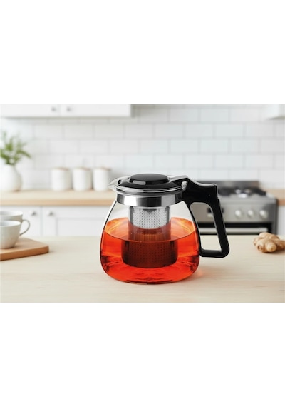 Tivoli 900 Ml Borosilikat Cam Demlik Siyah