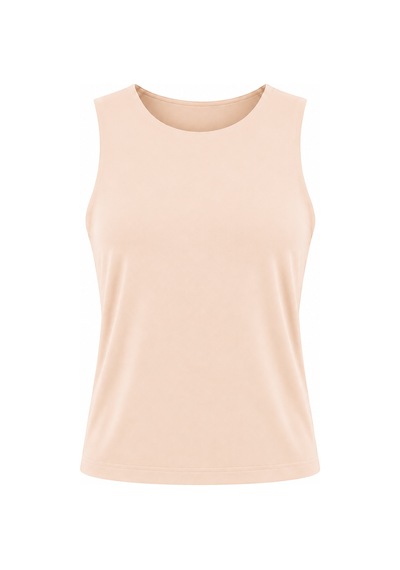 Bonbon Kadın Basic Kolsuz İçi Yarım Astarlı Tshirt Bb2538 Somon