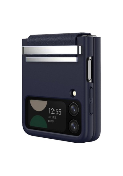 Samsung Galaxy Z Flip 4 Kılıf Belt Flip Kapak - Lacivert