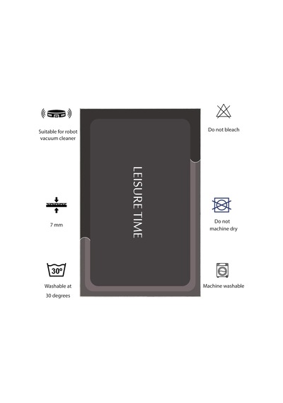 Dijital Kaymaz Yıkanabilir Banyo Mutfak Salon Paspas Halısı Trend Modern Al4002 Kahve