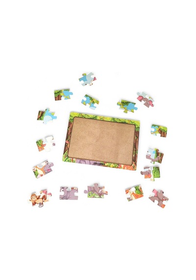 Hayvanlar Alemi 5 - 16 Parça Eğitici Öğretici Ahşap Çocuk Puzzle Yapboz Bebek Çocuk Oyuncak