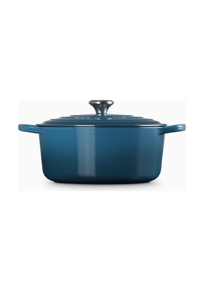 Le Creuset Yuvarlak Ikonik Lüks Döküm Tencere 28 Cm Mavi