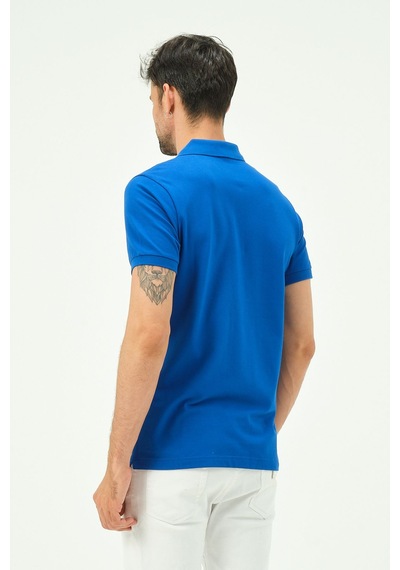 Classıc Pamuk Regular Comfort Erkek Polo Yaka Tişört Sax