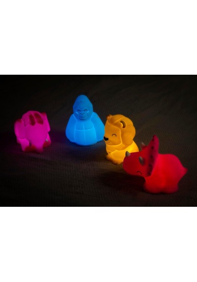 Dhink Silikon Gece Lambası Triceratops Pembe Diğer