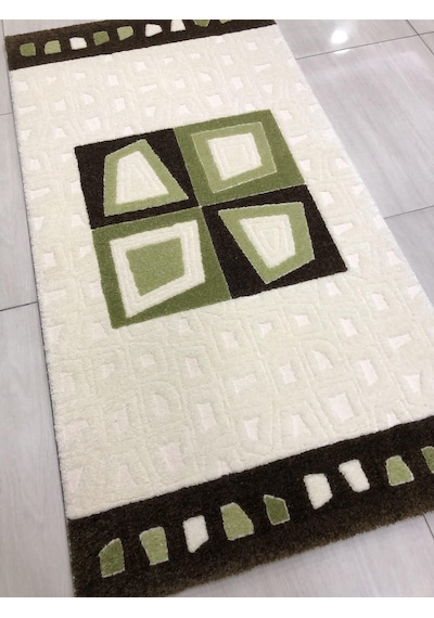 Saray Halı Samyeli 10818 Wy 80X150 Yeşil Krem Küçük Ölçü Halı !