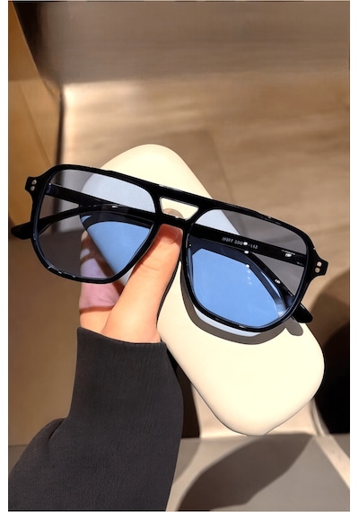 Mavi Camlı Uv400 Korumalı Unisex Güneş Gözlüğü Çok Renkli