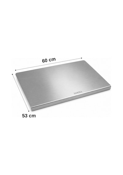 Igrıll Tezgah Üstü Kesme Tahtası 304 Paslanmaz Çelik 60x53cm Et Doğrama Ve Mutfak Hazırlık Panosu Gri