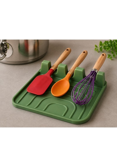 Mutfak Gereçleri Düzenleyici Kaşık Kepçe Ve Spatula Dinlendirme Standı