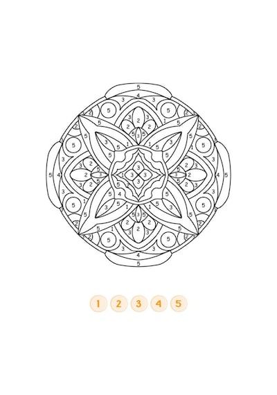 Sayılarla Mandala Boyama Kitabı 100 Süper Mandala