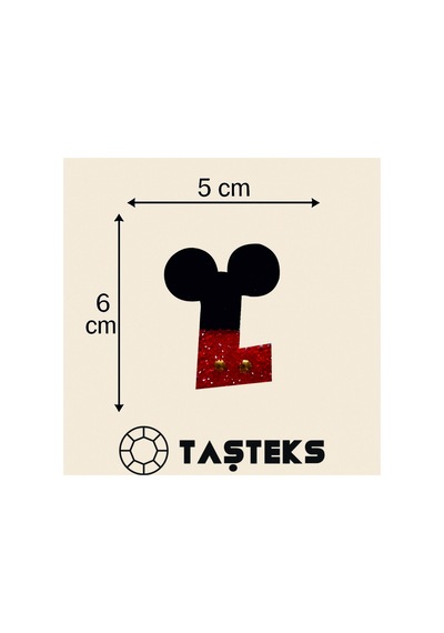 Taşlı Ütülenebilen Veya Sticker Olarak Kullanılabilen ' Mickey L ' Harfi