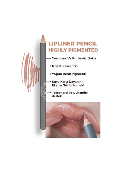 Uzun Süre Kalıcı Dağılma Yapmayan Nemlendirici Dudak Kalemi - Lipliner Pencil 04 Salmon Çok Renkli