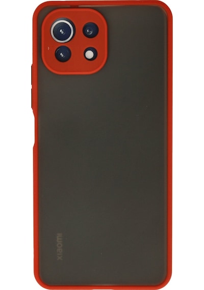 Xiaomi Mi 11 Lite Uyumlu Kılıf Montreal Silikon Kapak - Kırmızı
