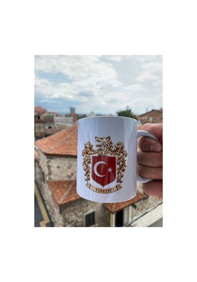 Milli Takım Bozkurt Ve Türk Bayraklı Kupa Beyaz