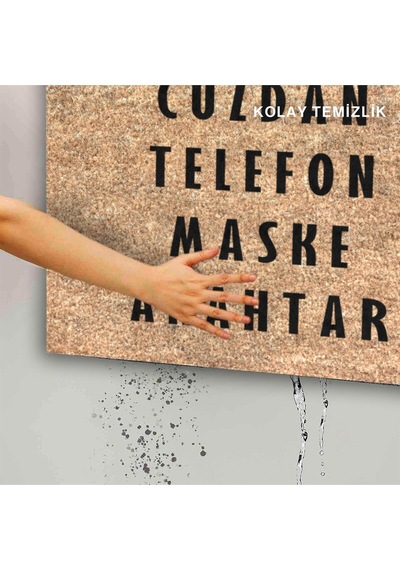 Dekoratif Kapı Önü Paspası - Kaymaz Taban 106 Çok Renkli