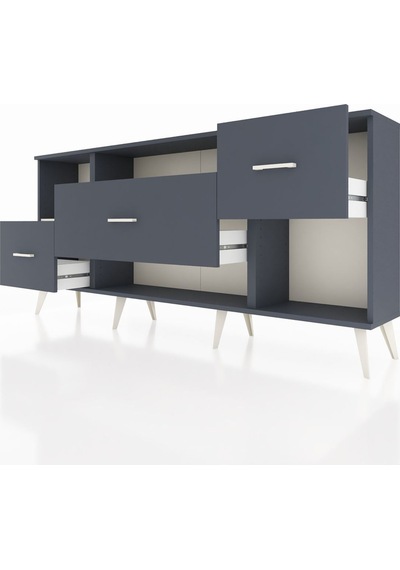 Arges Konsol 2 Raflı 3 Çekmeceli 176x30x83 Antrasit-aytaşı/antrasit Aytaşı/antrasit Arges Konsol 2 Raflı 3 Çekmeceli 176x30x83 Antrasit-aytaşı/antrasit Aytaşı/antrasit