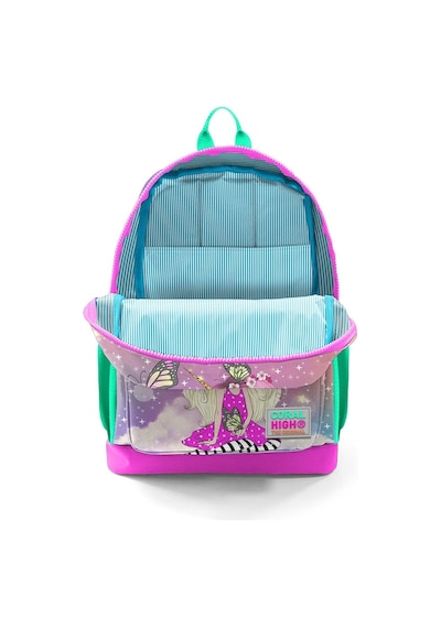 Coral High Kids Pembe Su Yeşili Unicornlu Kız Desenli Dört Bölmeli Okul Sırt Çantası 23733