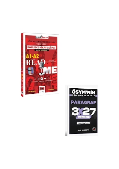 Yargı 2027 A1 A2 Read Me İngilizce Hikaye Kitabı 3 Kitap Bir Arada+ Evp Akademi Paragraf