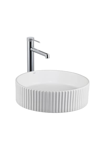 Lena - Tezgah Üstü Mat Beyaz Lavabo - E-w1001mb- Beyaz