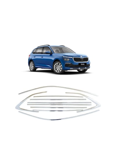 Skoda Kamiq Krom Cam Çerçevesi Set 2019- 10 Parça