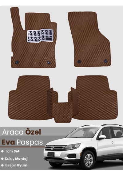 Volkswagen Tiguan 2007-2015 Uyumlu Eva Paspas Tam Set Oto Paspas,araca Özel,tam Koruma 213