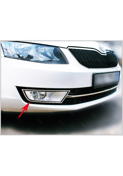 Skoda Octavia Krom Sis Çerçevesi 2 Parça 2012-2017 Arası P.Çelik