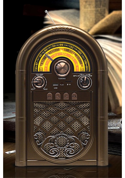 Raiseng R-1950btl Ahşap Görünümlü Retro Radyo - Nostaljik Tasarım Bluetooth Hoparlör