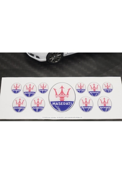 Maserati Logo 3M 3D Damla Silikon Torpido Bagaj Çamurluk Logo Amb