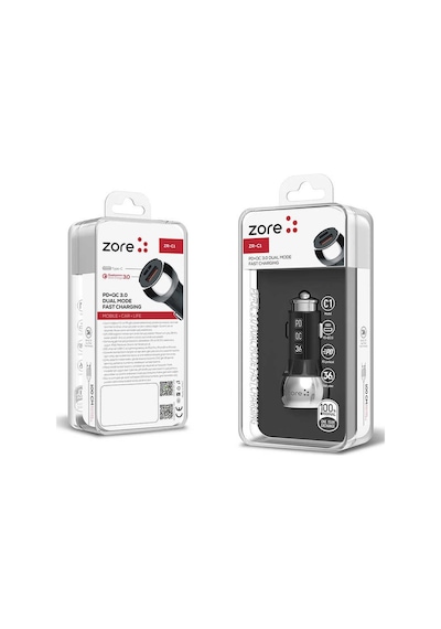 Zore Zr-C1 Type-C 2 in 1 Araç Şarj Seti