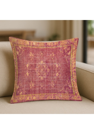 Turkıshrug Kıngdom Vintage Motif Etnik Desenli Baskı Kırlent Kılıfı 43 X 43 Çok Renkli