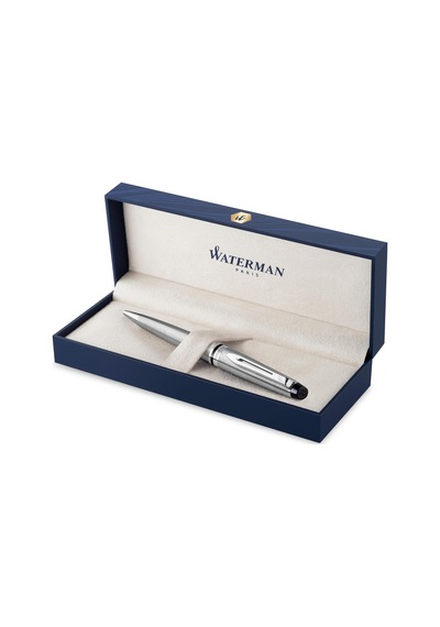 Waterman Expert Paslanmaz Çelik Krom Tasarımlı Tükenmez Kalem, Or Çok Renkli
